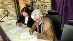 Misericordia Bello y Pablo Salgado, director gerente de Asprona Bierzo